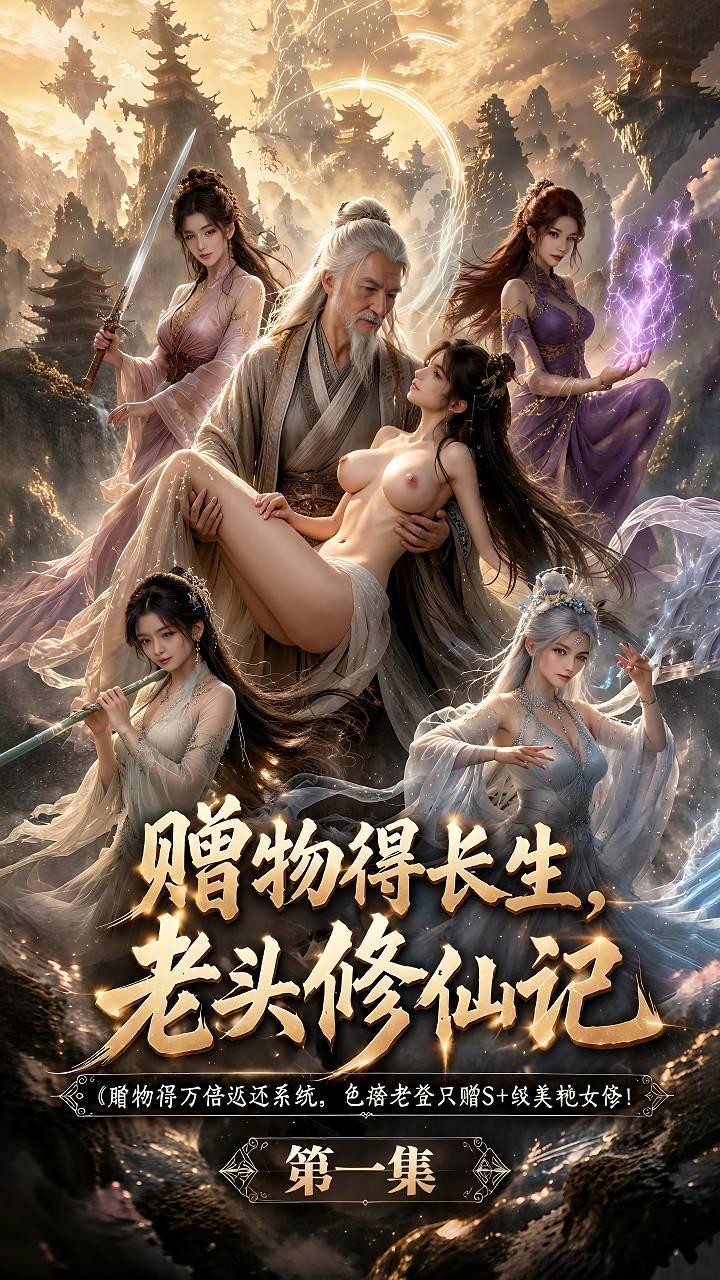 AI成人短剧：ACDJ赠物得长生：老头修仙记【AI色情短剧】（全5集） 